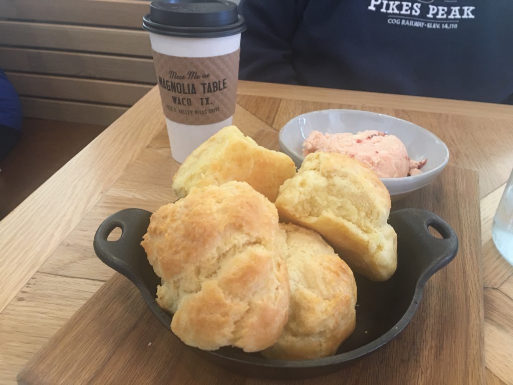 biscuits with strawberry butter at magnolia table