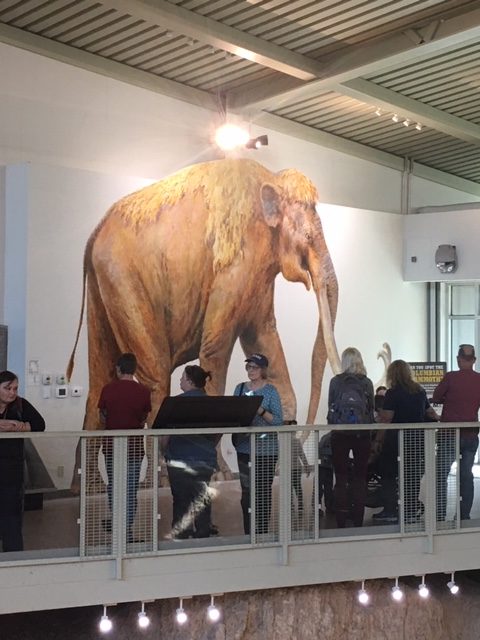 painting Columbian mammoth actual size