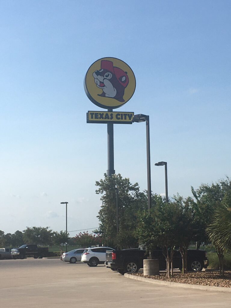 Buc-ees sign Texas City Texas icon